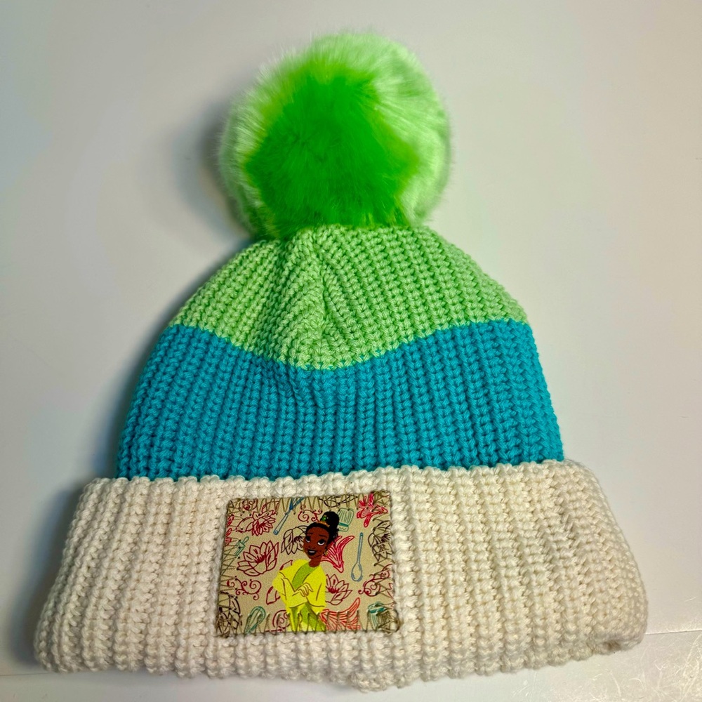 NWT. Disney Parks X Love Your Melon Princess Tiana Beanie Winter Hat for Youth.